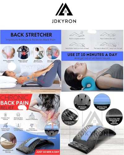 Image of Small Neck and Shoulder Relaxer, Cervical Traction Device for TMJ Pain Relief and Cervical Spine Alignment, Chiropractic Pillow Neck StretcherX Ergonomic Traction (Dr,Trust Bule)