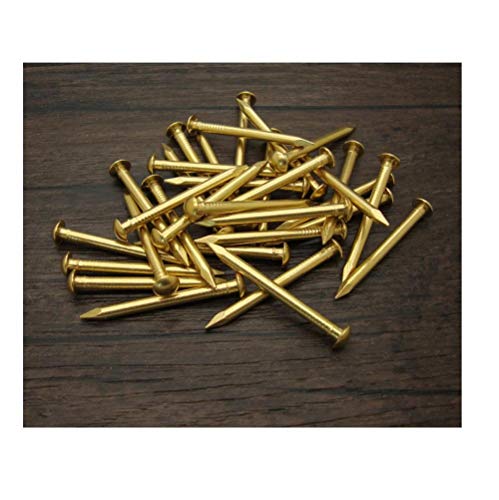 Hardware Nails, concrete nail, Brass Nails, Pure Copper, Round Small, Drum, 30 pieces-21 * 2mm(8 * 1.2mm) miniatura 3