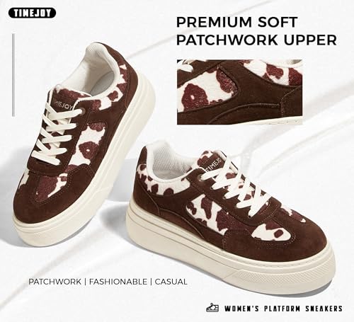 Women's Platform Fashion Sneakers Non-Slip Chunky Sole Casual Low Walking Shoes for Daily Wear & Streetwear Outfits2