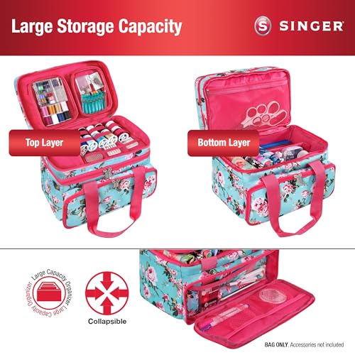 image for SINGER Sewing Accessories Organizer (Bag Only) – Double Layer Portab