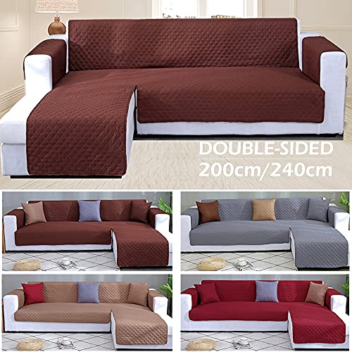 Jiabolang Couch Slipcover L Shape Sofa Cover Sectional Couch Chaise Lounge Cover Reversible Sofa Cover Furniture Protector Cover For Home Décor #TOP1