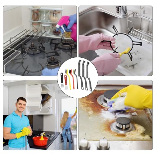 Conjunto de escova de limpeza de cozinha | Escova para limpeza de fendas com cerdas duras,Ferramenta