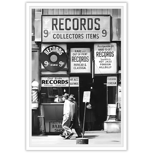 BNGFDV Fashion Black And White Photography Wall Art Retro Trendy