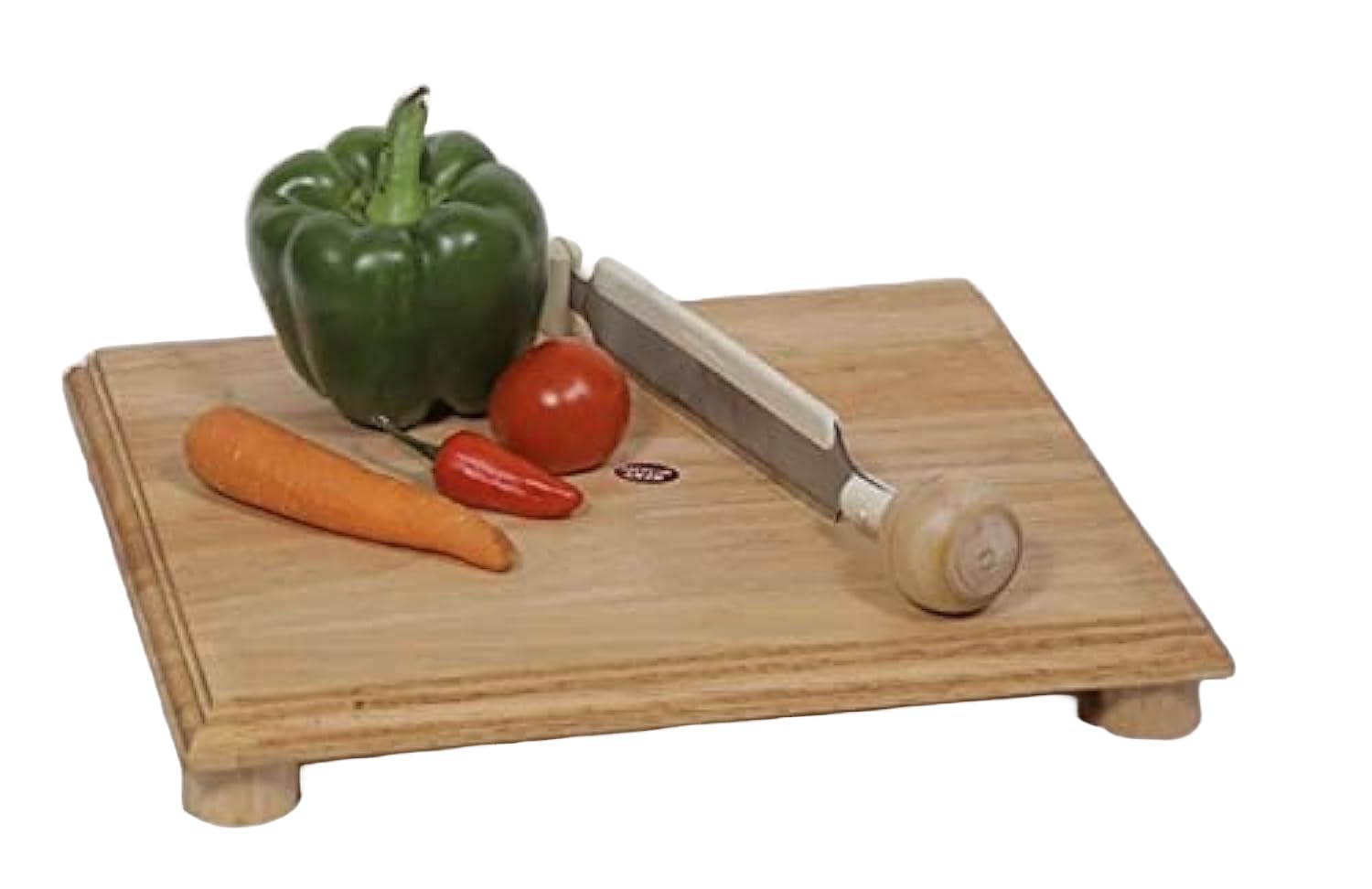 JVJP I WOOD 10 x 12 Inch Vegetables Cutter with Stainless Steel Cutter | Waterproof, Durable Kitchen Board with Razor & Knob