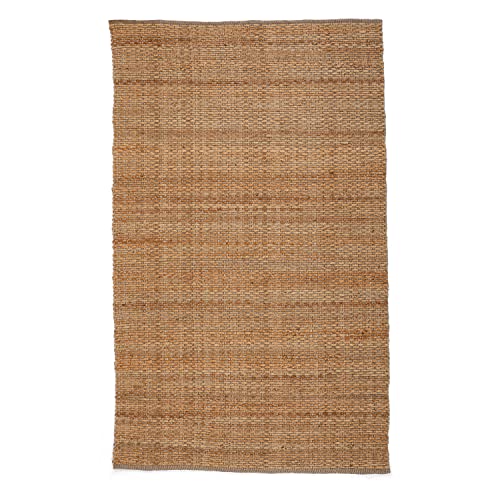Pebble & Crane - Carlisle Rug - Woven Throw Rug - Jute And Cotton - Area Rug For Kitchen, Living Room, Bedroom, And More - Solid Trim - 27” X 45” - Natural And Beige #TOP1