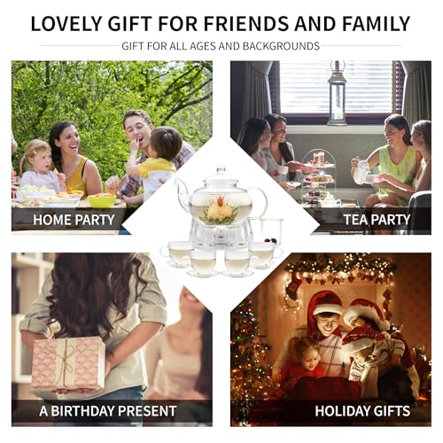 Gurudar Glass Teapot Set, 34Oz/1000Ml Glass Tea Kettle With Loose Tea Infuser & Warmer thumb #7