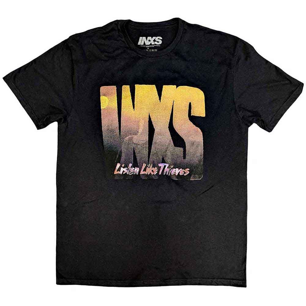 Rock Off Officially Licensed Products Unisex Black Inxs T Shirt Listen Like Thieves Tour Official Xl