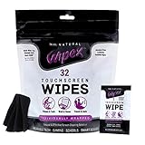 Wipex Touchscreen Cleaning Wipes for Fitness Tech, Pelotons, Smartphones, Tablets, TVs, Laptops, Computer, Alcohol-Free Cleaner, 32 ct pk