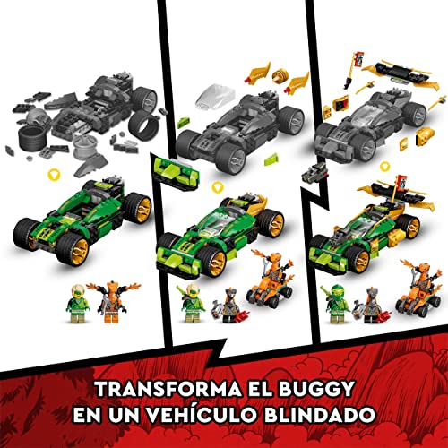 LEGO 71763 Ninjago Deportivo EVO de Lloyd, Set de Juguete para Niños +6 Años con Quad, Mini Figuras y Bandera Coleccionable