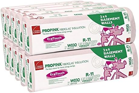 Owens Corning R11 15" 93" Unfaced 10 Bags of Fiberglass Batt Insulation 1550 SF