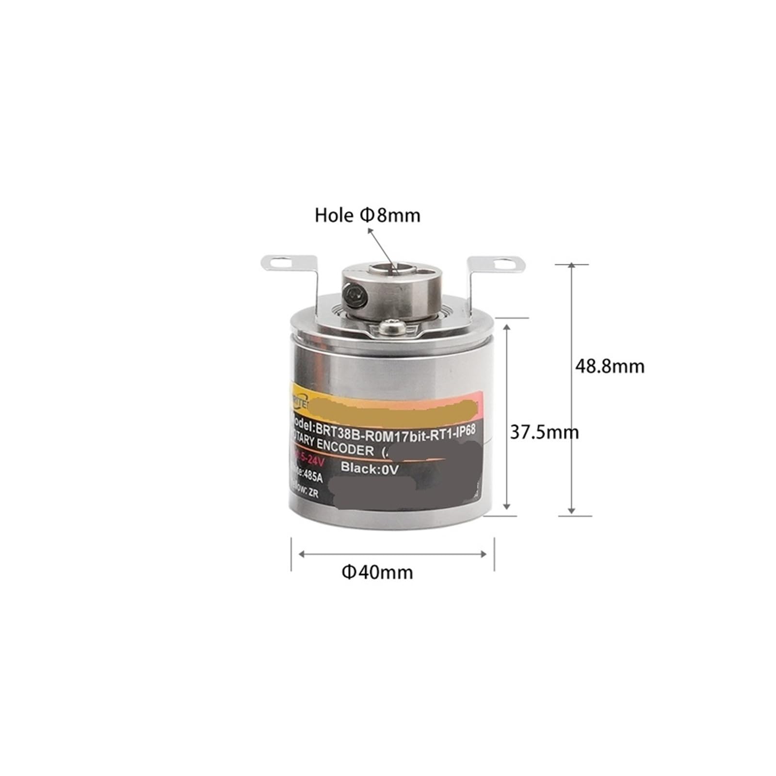 Codeur à arbre creux de 8MM, résolution de codeur rotatif optique incrémental de sortie E6B2-CWZ6C npn 20-4096ppr en option(1200PPR)