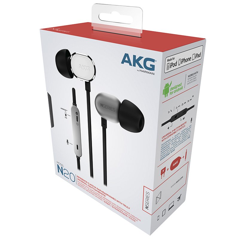 Amazon.com: AKG Auriculares intrauditivos premium plateados