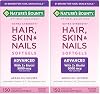 Nature's Bounty Advanced Hair, Skin & Nails, Argan-Infused Vitamin Supplement with Biotin and Hyaluronic Acid, 150 Rapid Release Softgels (Pack of 2) Softgel 150 Count (Pack of 2) 2