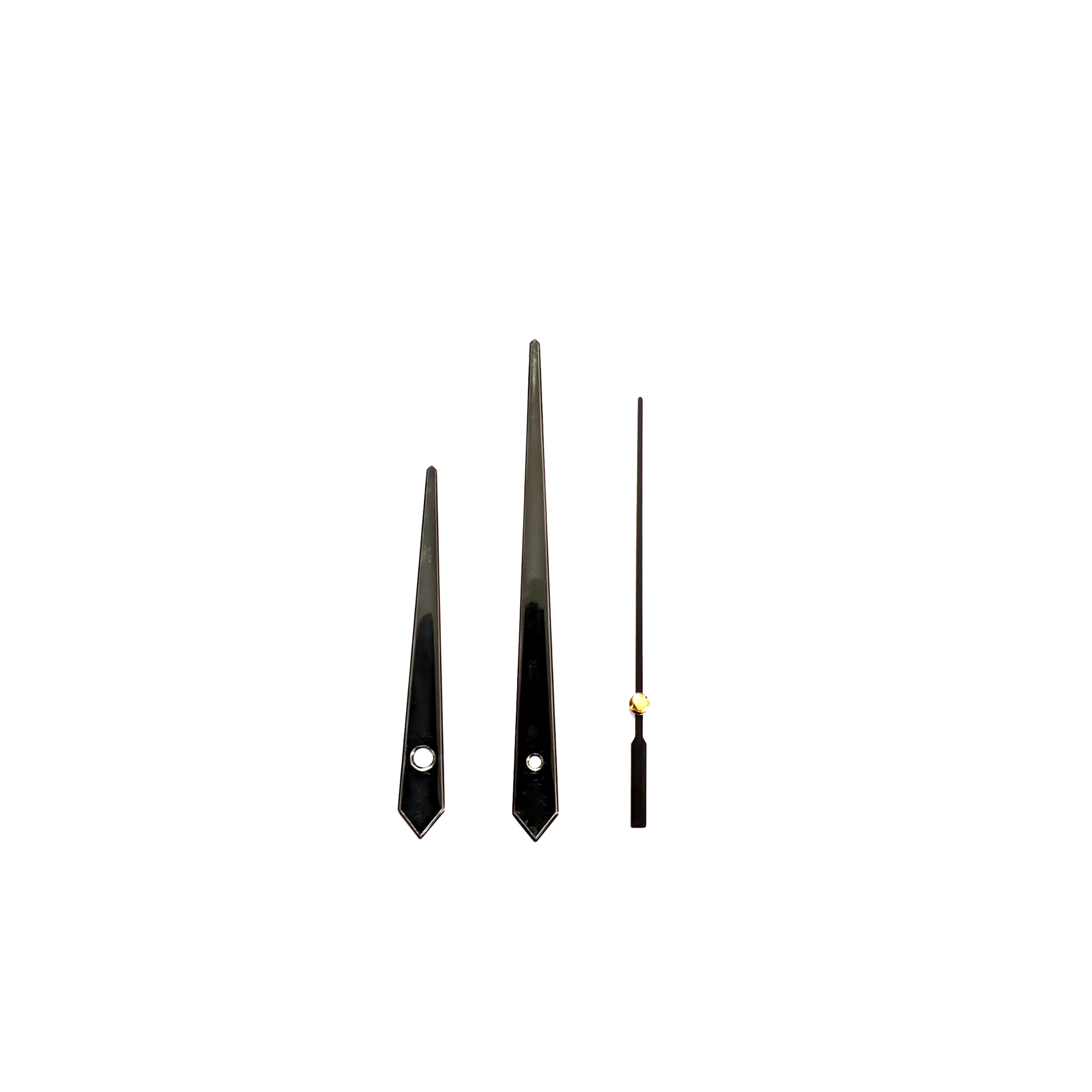 Wall Clock Hands | Black Metal Hands for Wall Clocks | Clock Needles (Set of 1, Black Plain Pati)