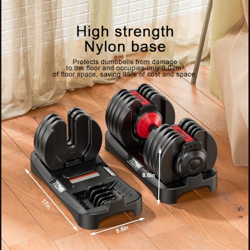 TYZDMY Adjustable Dumbbells (5–52.5 lb, Pair, Dial-Adjust) — view 8