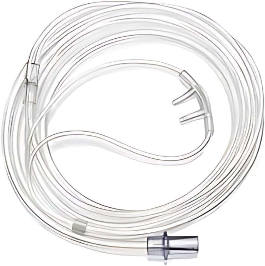 Adult Nasal Cannula with Curved Prongs 1.8m Tubing The Oxygen Store | NHS Clear Soft-Touch Tube Accessories Home Transparent Plastic Household for Patient Elderly Health Care