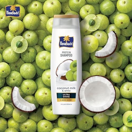 Image of Parachute Advansed Protein Shampoo with Coconut Milk & Amla | Up to 48 hr Shine | Ultra Shine | Protein Lock Technology | Paraben free | For Men & Women | 170ml