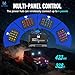 MICTUNING 12 Gang Wireless Switch Panel Suitable for P1S-W, 328FT 433MHz Remote Range Up to 4-Panel Sync, Plug and Play, Multifunction Toggle Momentary Strobe Pulsed for Car(Panel Only)