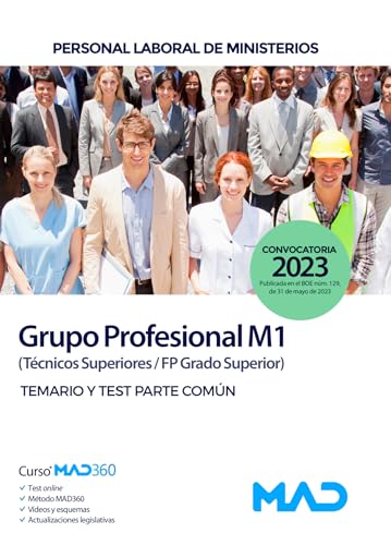 Portada de Personal Laboral de Ministerios Grupo Profesional M1 . Temario y test parte común