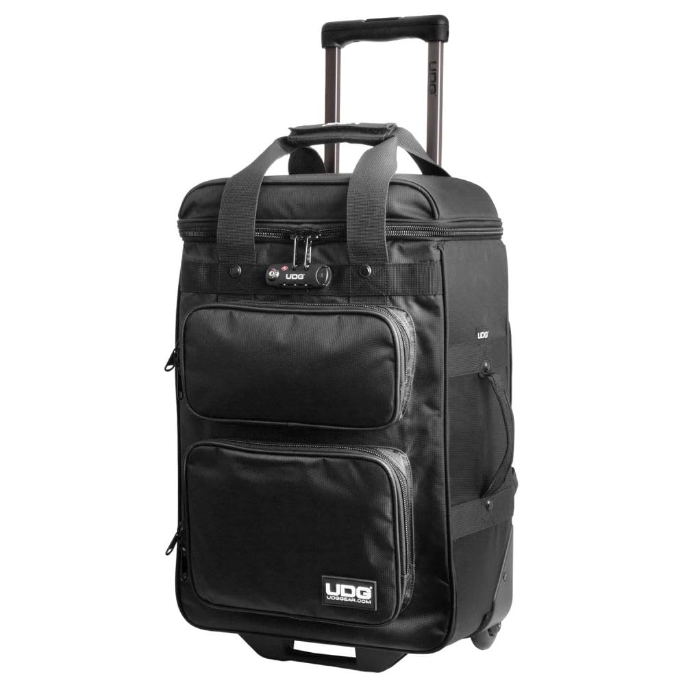 UDG Ultimate Producer Rucksack Trolley, Schwarz Orange (U9024BL/OR) | Multifunktionales Reisesystem; ausziehbarer Trolleygriff; gepolstertes Laptopfach; wasserabweisendes Nylon