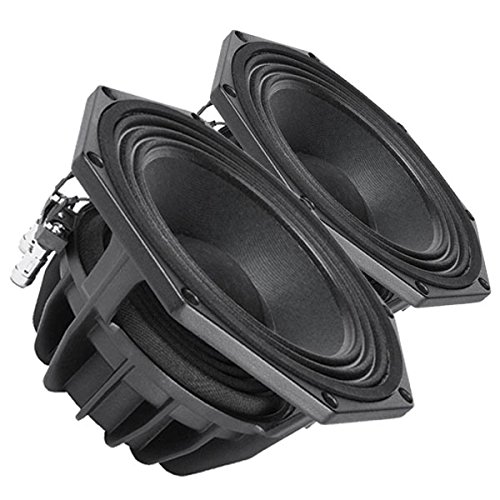 Pair Faital ProW8N8-200 8ohm Neodymium 8" Woofer Midbass Replacement Speaker