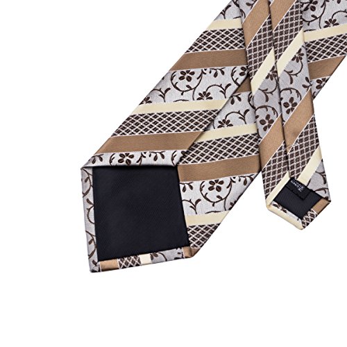 Krawatten Set für Herren in Schwarz mit Paisley, Plaid und Streifen