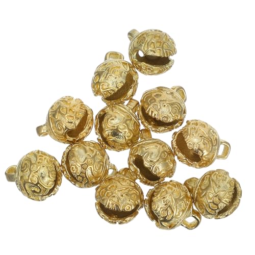 HOODANCOS Vintage Bells for Crafting 12pcs Brass Bells Tiny Charms for Jewelry Making