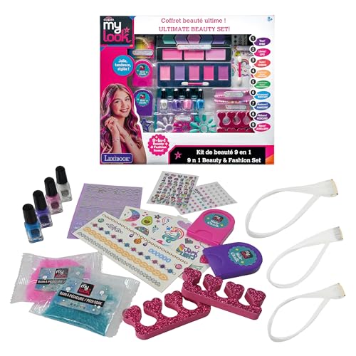 Kit de beauté 9 en 1 Lexibook Rose CRSS83 idée cadeau de Noël pour fille