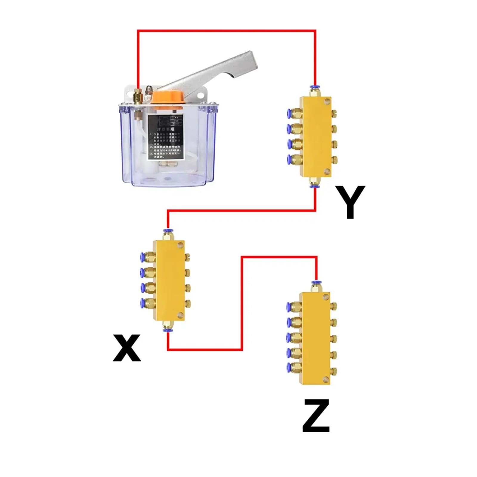 Automatyczna pompa oleju smarowego CNC Zestaw pompy olejowej do grawerowania CNC z uchwytem, wylotem Φ4 mm, ręczne pompy wtryskowe (Silver Oil Pump)