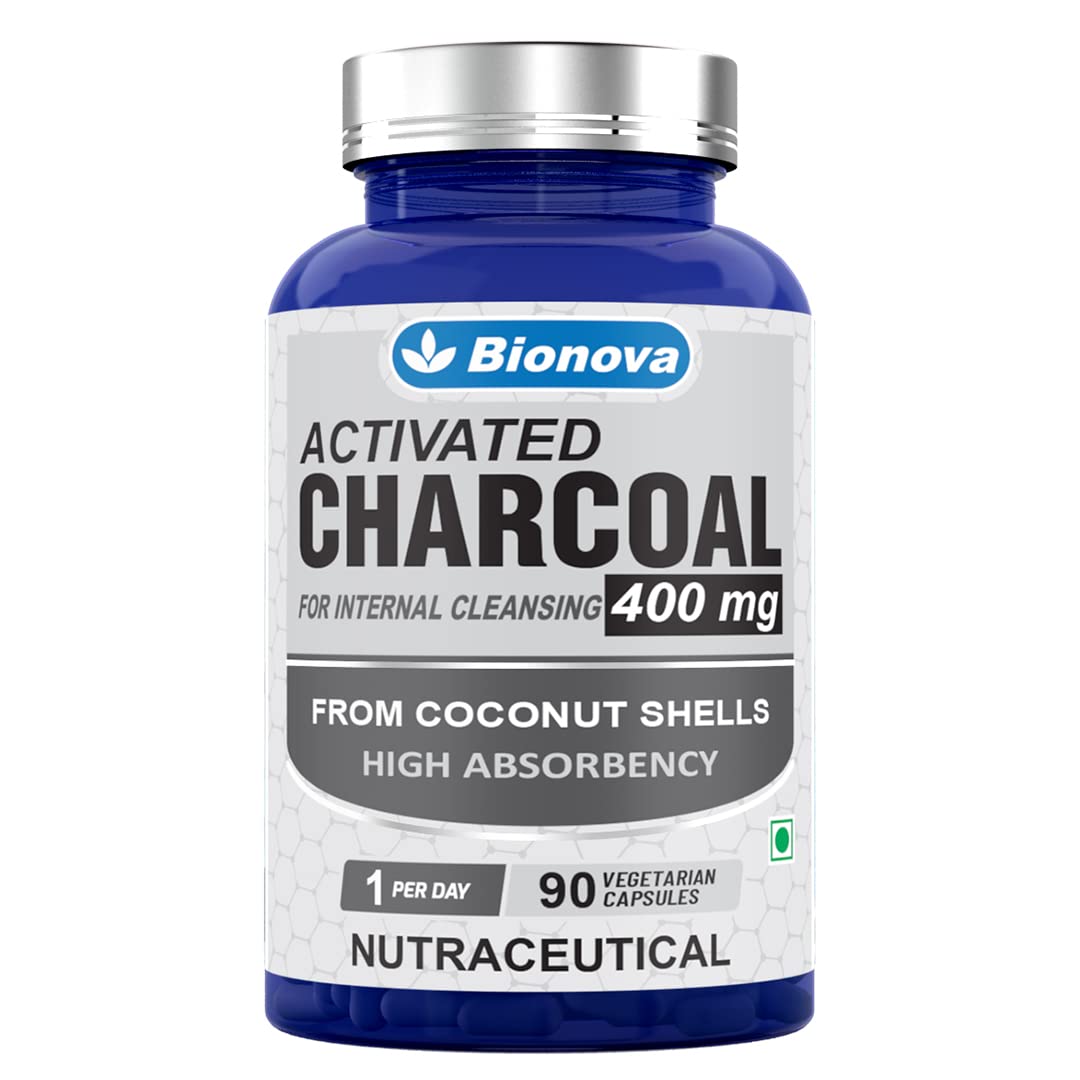 Bionova Activated Charcoal Capsules Mild On Stomach and Non Habit