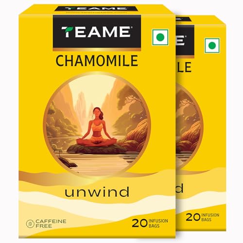 Image of TE-A-ME Pure Chamomile - 20 Tea Bags (Pack of 2) | Chamomile Tea for Sleep