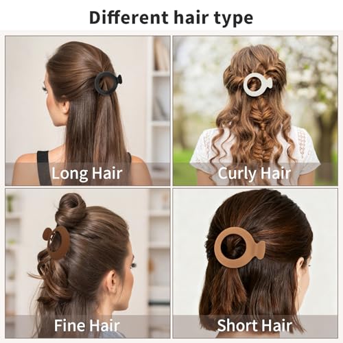 Pinzas planas para cabello, pack de 6, mate antideslizante miniatura 6