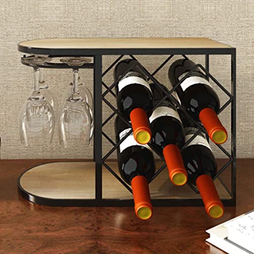 Soporte para botellas de vino de bambú natural 40.5×18.5×28.5cm miniatura 3