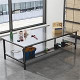 LHXLSH Edelstahl Küche Arbeitstisch, Edelstahl Arbeitstisch, Heavy Edelstahltisch, Kommerzieller Arbeitsplatz, für Fließband, Werkstattarbeit, Fabrikwerkstatt(120 * 60 * 74cm/47.2 * 23.6 * 29')