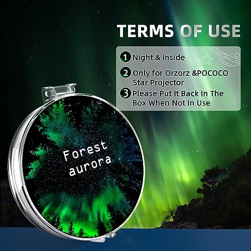 slide discs for orzorz star galaxy night light and pococo galaxy projector hd display slide for planetarium projector or constellation projector forest aurora fba-ad-flp-fa