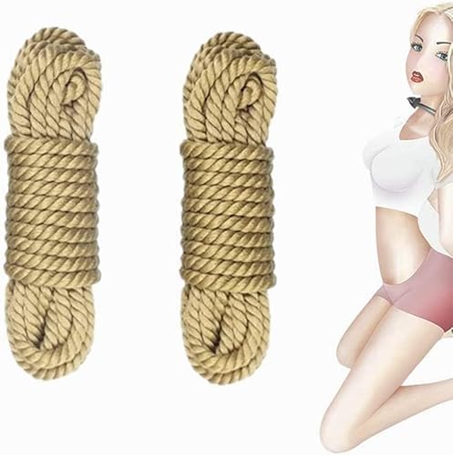 2 Piezas de 5m para Atar Cosas en Cuerda de algodón Tejido Suave