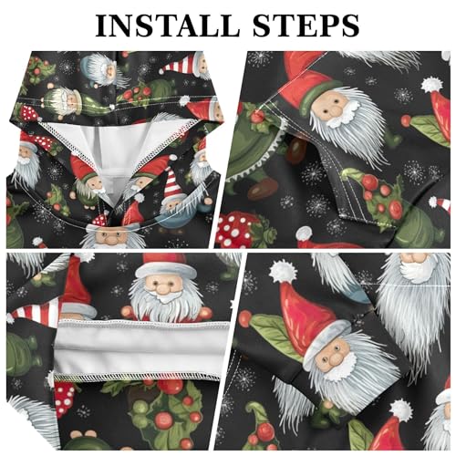 Kids Hoodies Sweaters Christmas Xmas Gnome Dwarfs Hooded Sweatshirts with Big Pockets for Boys Girls B04004493