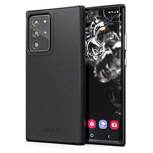 Crave for Galaxy Note 20 Ultra Case, Shockproof Protection Dual Layer Case for Galaxy Note 20 Ultra (6.9 inch) - Black