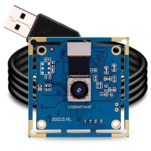 ELP 8MP USB Camera - Autofocus 4K PC & Raspberry Pi Mini UVC USB2.0 Webcam Board IMX179 Industrial Lightburn Camera for Laptop