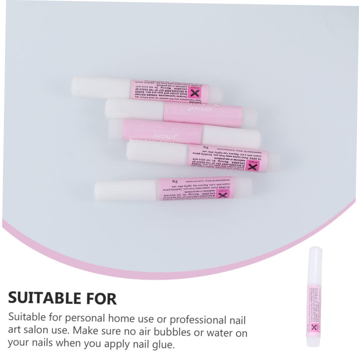 FRCOLOR 3 Set 2g Colla Per Unghie Monouso Alla Rinfusa Per Unghie Finte Colla Per Manicure Ad Asciugatura Rapida Colla Per Nail Art Per Punte Delle Unghie E Accessori 25 Pezzi * 3