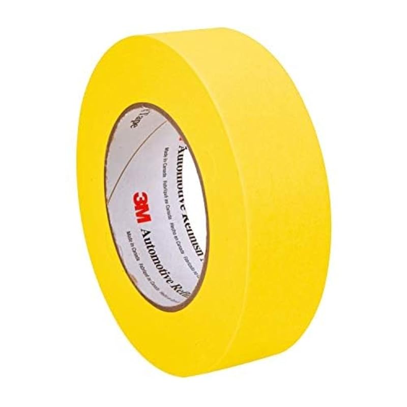 Fita crepe automotiva para mascaramento 3M 36 mm x 55 m amarela – Pacote com 24 rolos