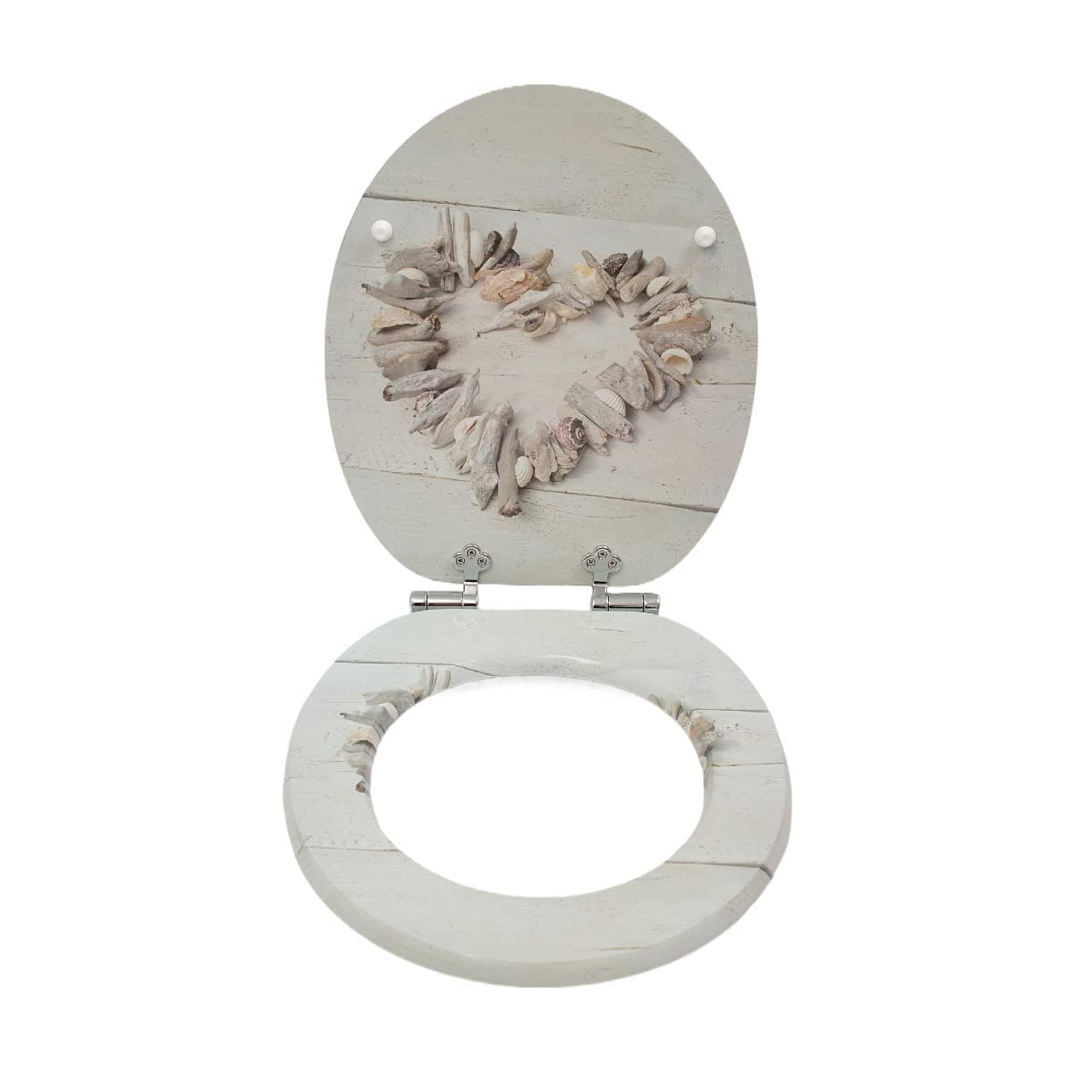 SINOBATH,Sedile WC - Copriwater Universale di alta qualità in legno, tanti motivi colorati, seduta comoda, facile da montare con istruzioni di montaggio