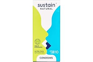 Sustain: Vegan Condoms, Ultra Thin Latex 10ct