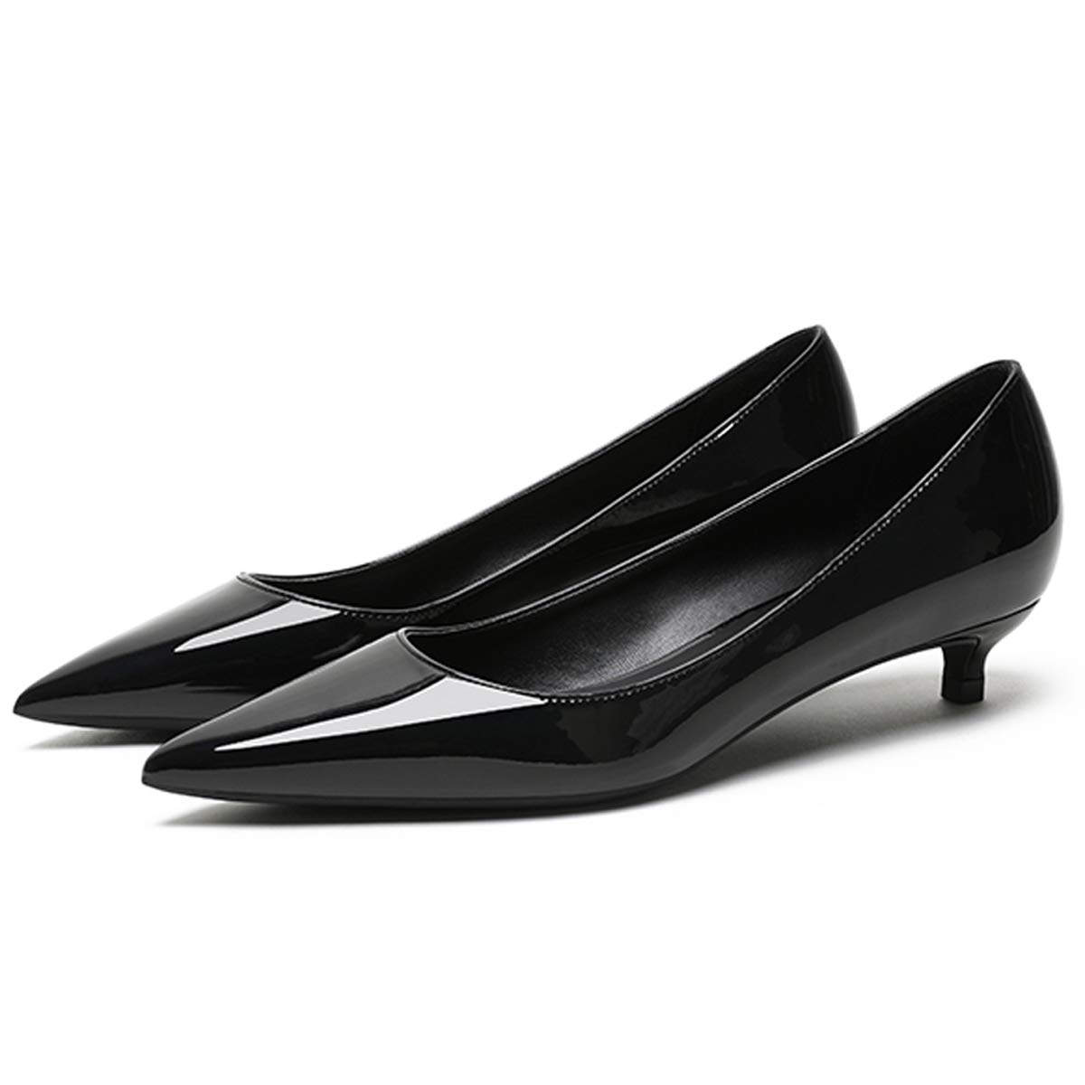 elashe Donna Pumps Versatili 3.5 cm Tacco Gattino Zeppa Bassa Punta Sottile Punta Chiusa Facili da Indossare Feste Matrimoni Ufficio e Stile Casual