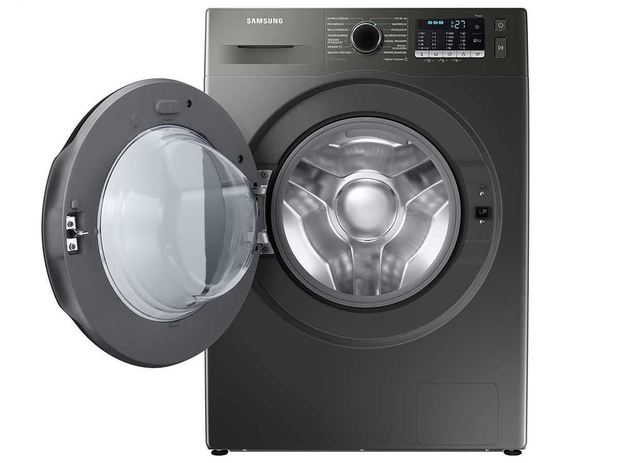 Samsung WD8ETA049BX/EG Lave-linge séchant 8/5 kg 1400 tr/min Ecobubble AirWash Programme vapeur hygiénique Inox