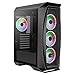 Aerocool AEROONEDUOBKV1, ATX Gaming obudowa 4 wentylatory ARGB, szkło hartowane, czarna