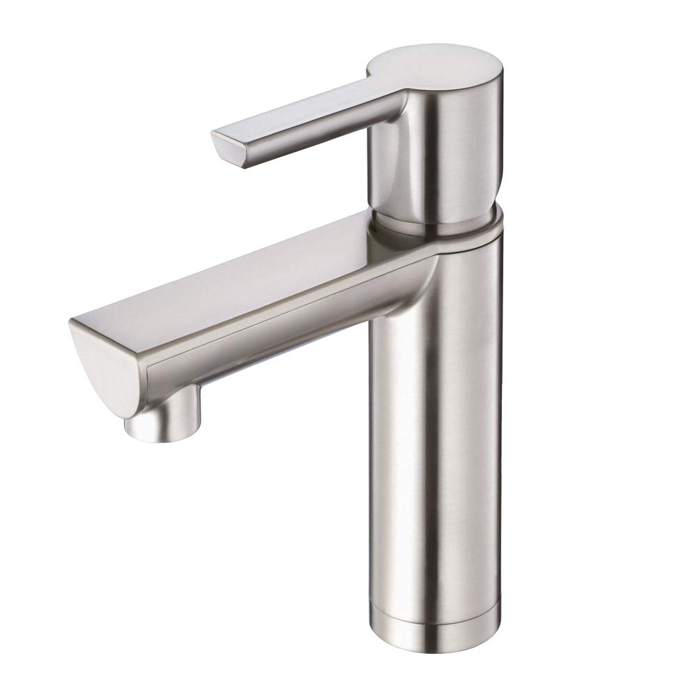 Gerber DH221677BN Adonis Single Handle Bathroom Faucet with Metal Touch-Down Drain, Brushed Nickel