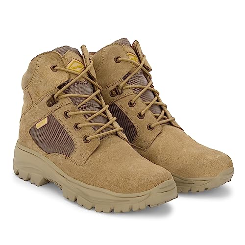 Image of Eego Italy Men's Genuine Leather Troop Aerolite 7.0 Military & Tactical Boot (Green) with Steel Toe Insert