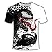 ZYZQ Venom 3D Mens T-Shirts Été Casual Manches Courtes Super Heroes Spider-Man Imprimé Homme drôle Tops en Plein air Tees pour Les Vengers Film Ventilateurs,C-L