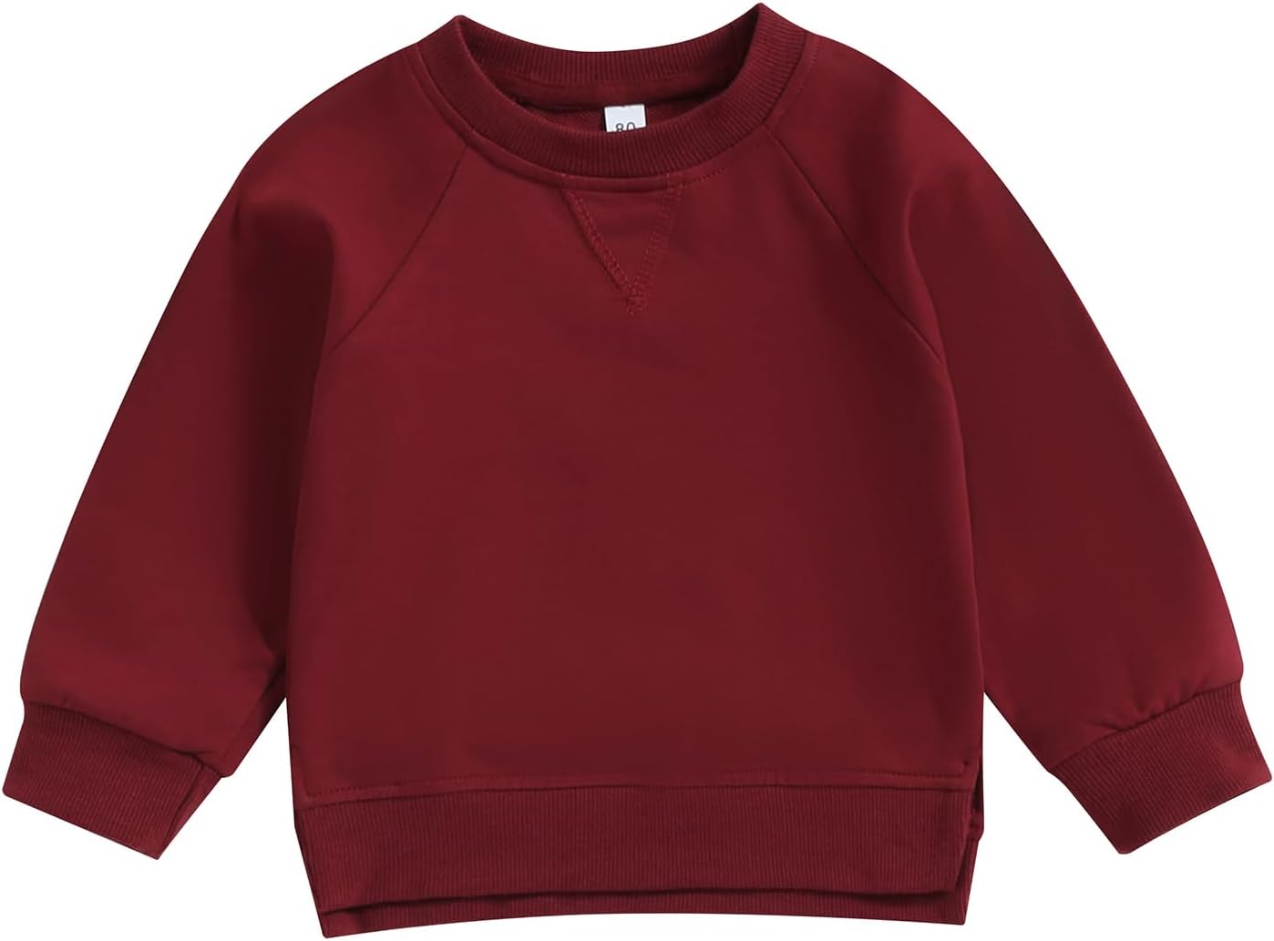 Lukivech Toddler Baby Boy Girl Clothes Solid Color Crewneck Sweatshirt Long Sleeve Pullover T Shirt Tops Fall Winter Outfit